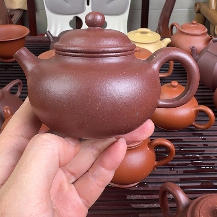 茶壶紫砂全手容天壶175cc