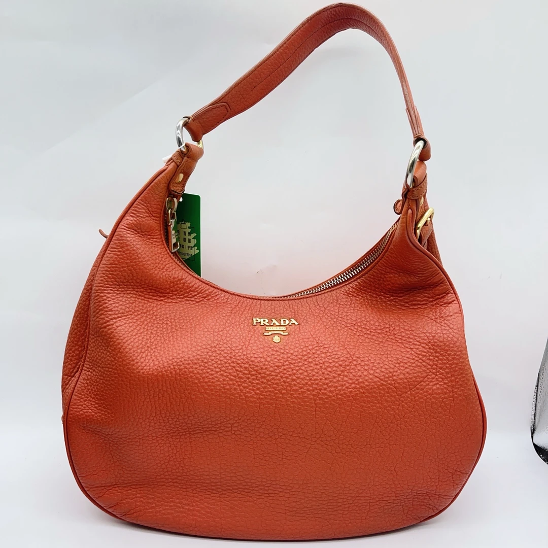 95新 Prada/普拉达 橘色手提包 1542 9746