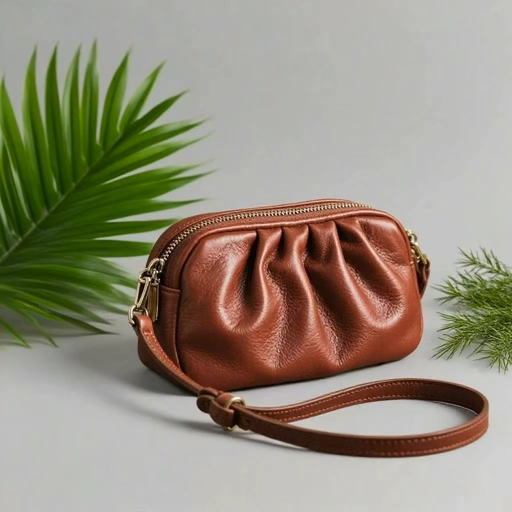 复古女士拉链款钱包小包包防脏无品牌古着包（以直播间展示为准）