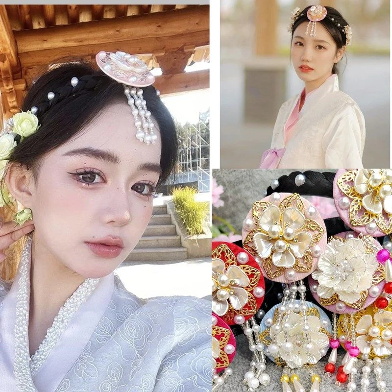 朝鲜族成人头饰少数民族韩服配饰延吉公主发饰摄影表演配饰发箍