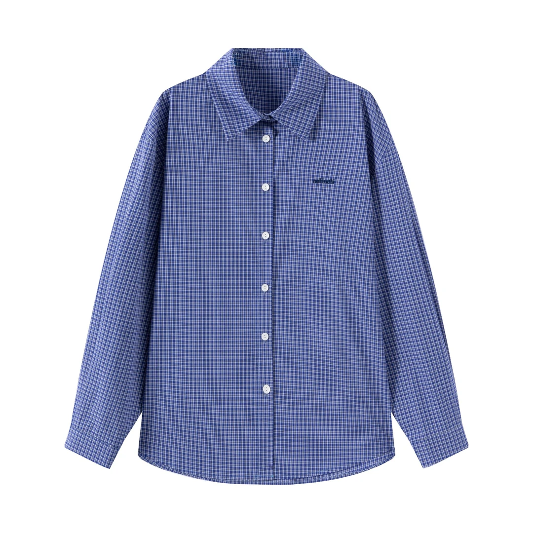 【BJR-北极绒】格纹春秋百搭宽松时尚商务春季休闲衬衫#BJR-25TCA13