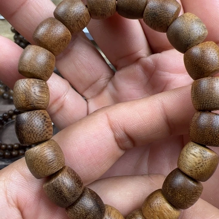 静***月沉香手串越南富森红土土埋蜜结料