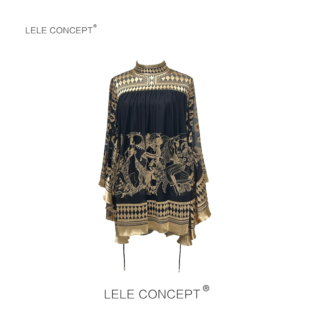 LELE CONCEPT丨【精选推荐】压皱立领设计款上衣S0924