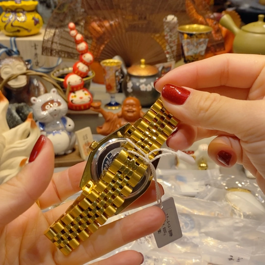 精钢小牛皮（革）精钢石英机芯-人工动能机芯