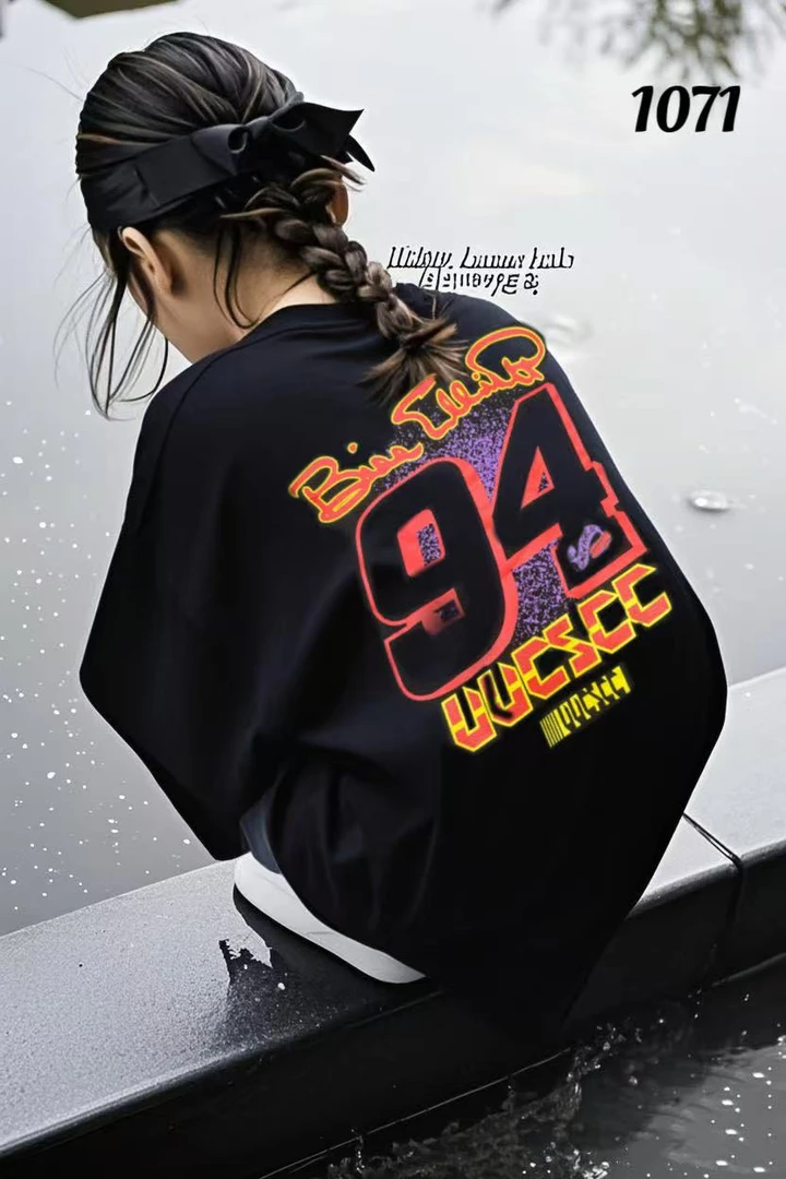 504318 韩版男童女童舒适时尚洋气百搭数字字母印花短袖