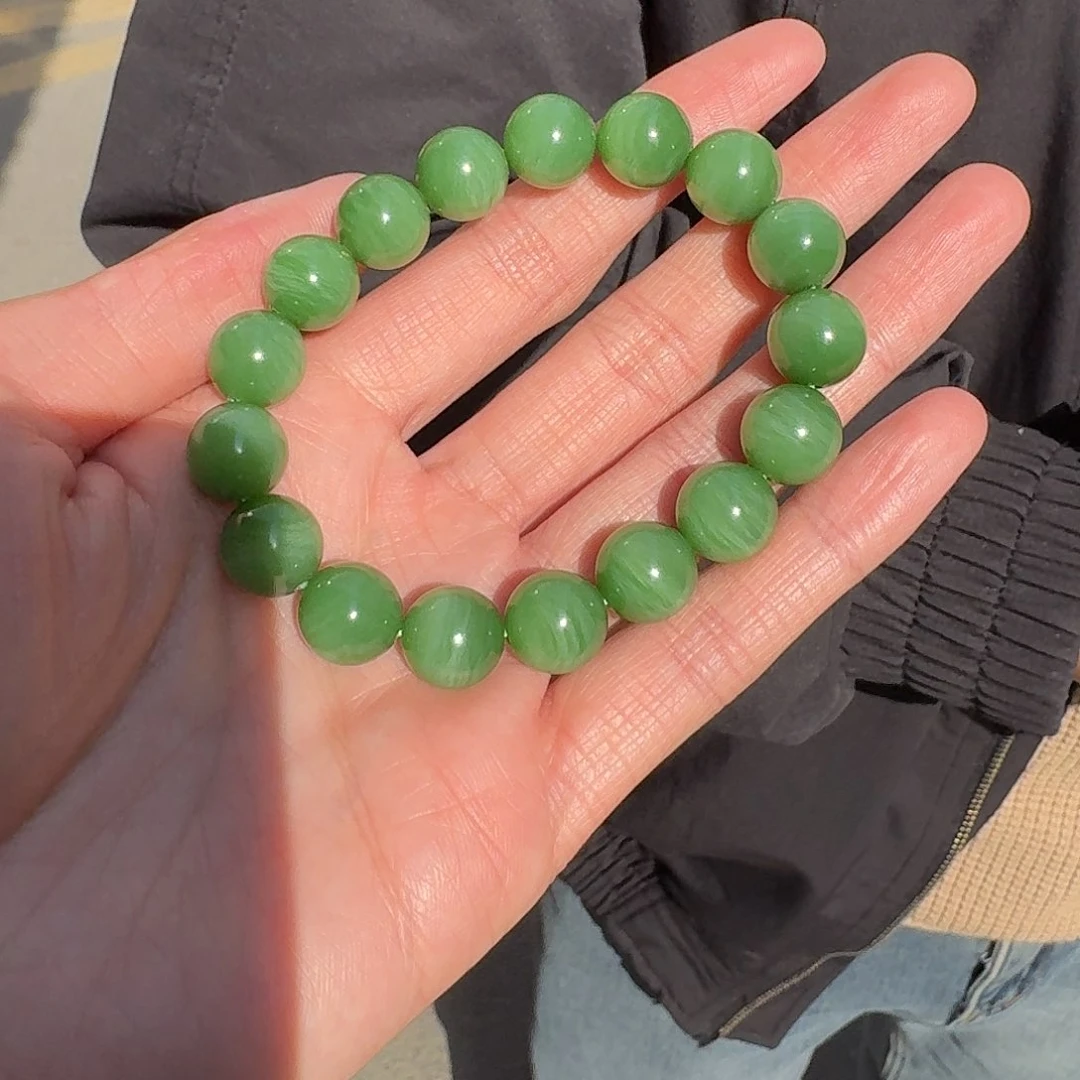 和田玉手串未镶嵌214妙品卡12左右