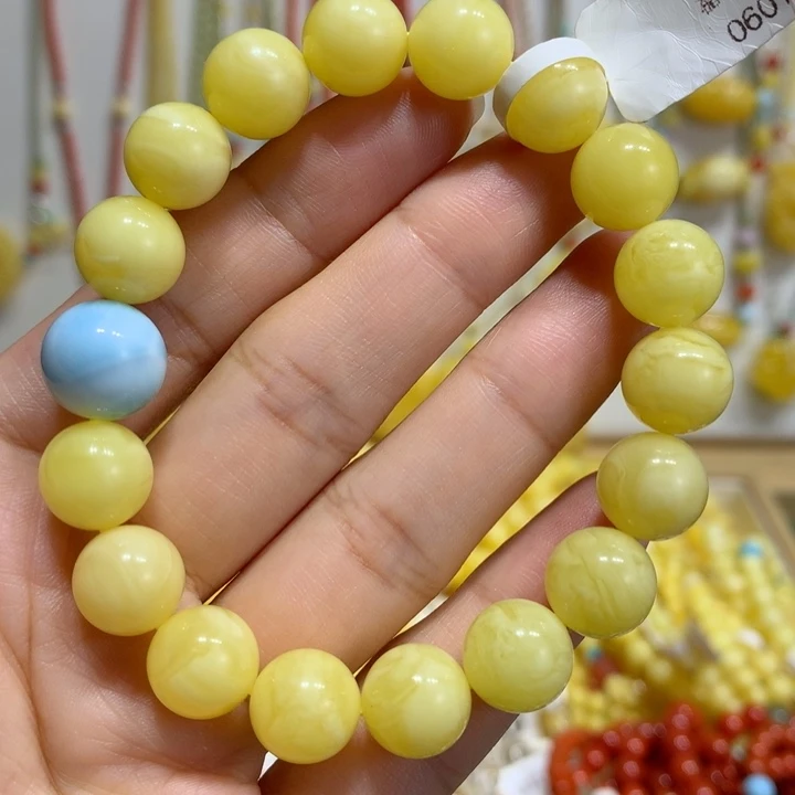 蜜蜡未镶嵌手链11mm