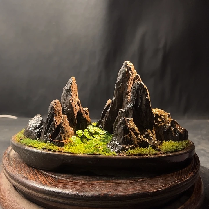 手工制作宋山石盆景009