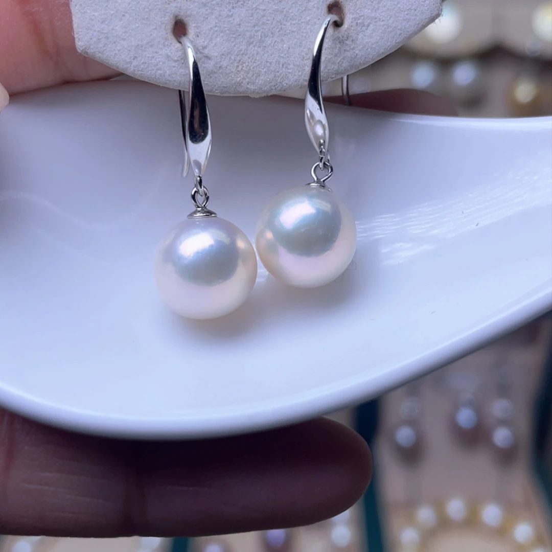 淡水珍珠耳环银S925镶嵌