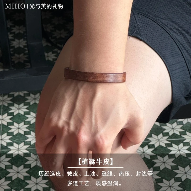 铜合金皮质手链 热卖合金扣男士皮手链 皮手链不锈钢钢色扣手链