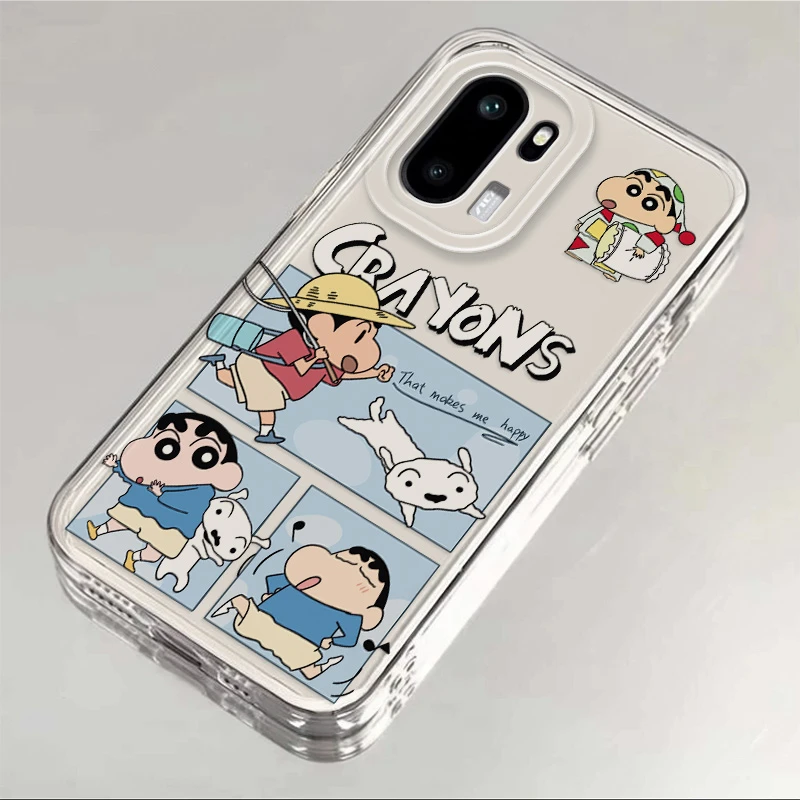 一加Ace6适用手机壳蜡笔小新秋游卡通透明全包软硅胶防摔保护男