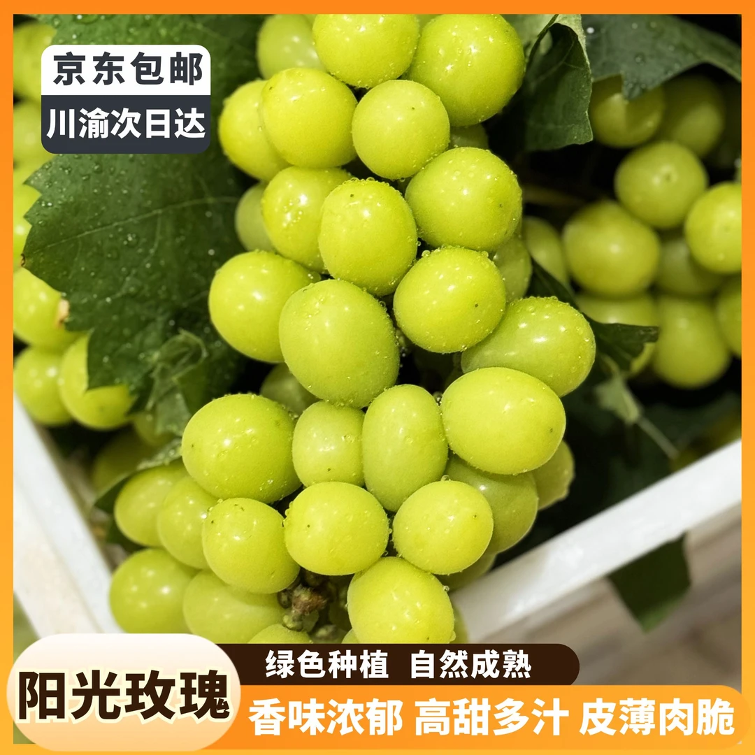【京东包邮】阳光玫瑰香气浓郁高甜爆汁脆爽 5斤装 绿色认证