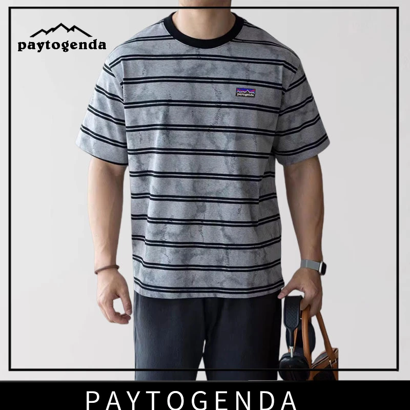 巴塔正品paytogenda男装店复古透气圆领短袖T恤夏季通勤百搭休闲