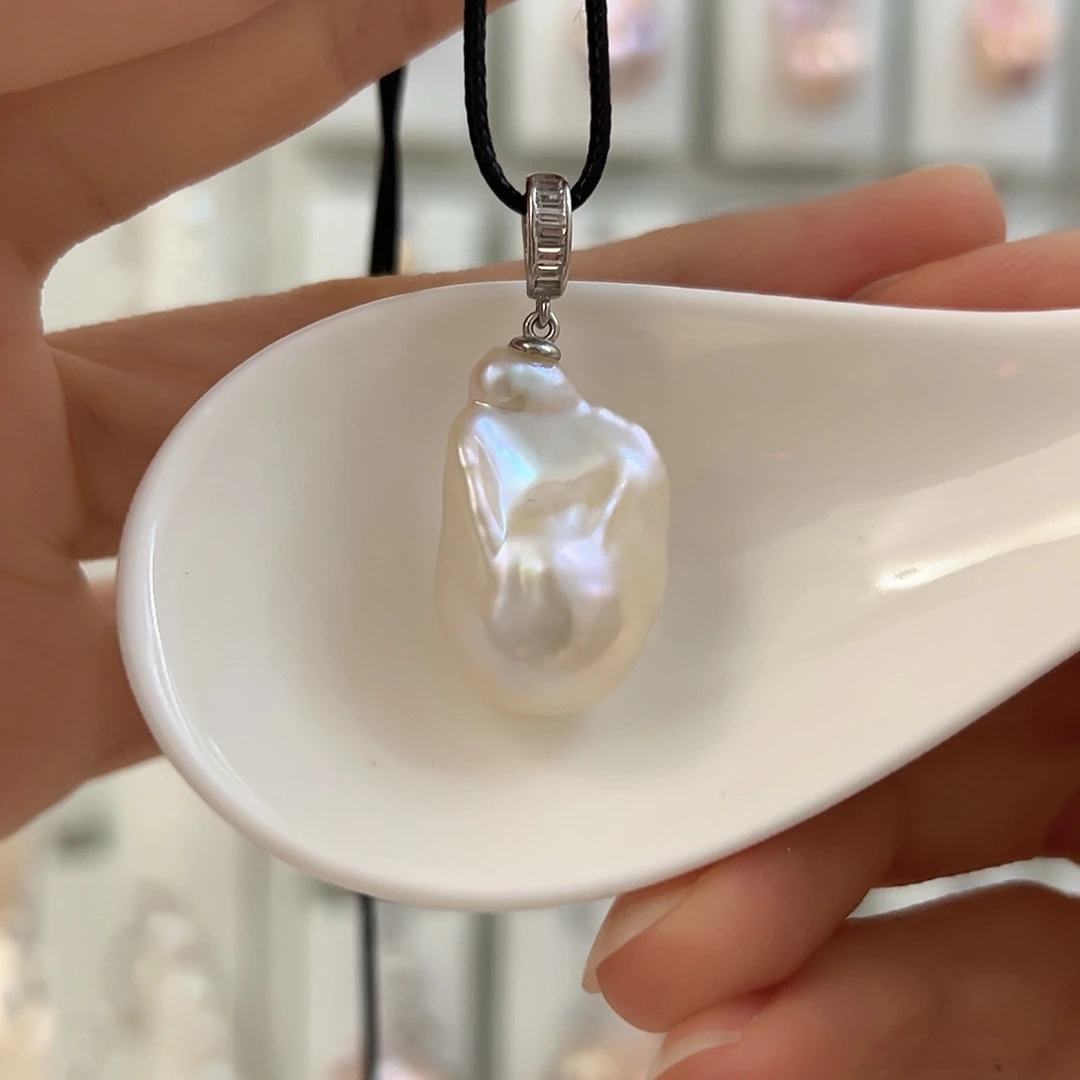 淡水珍珠颈饰银S925镶嵌