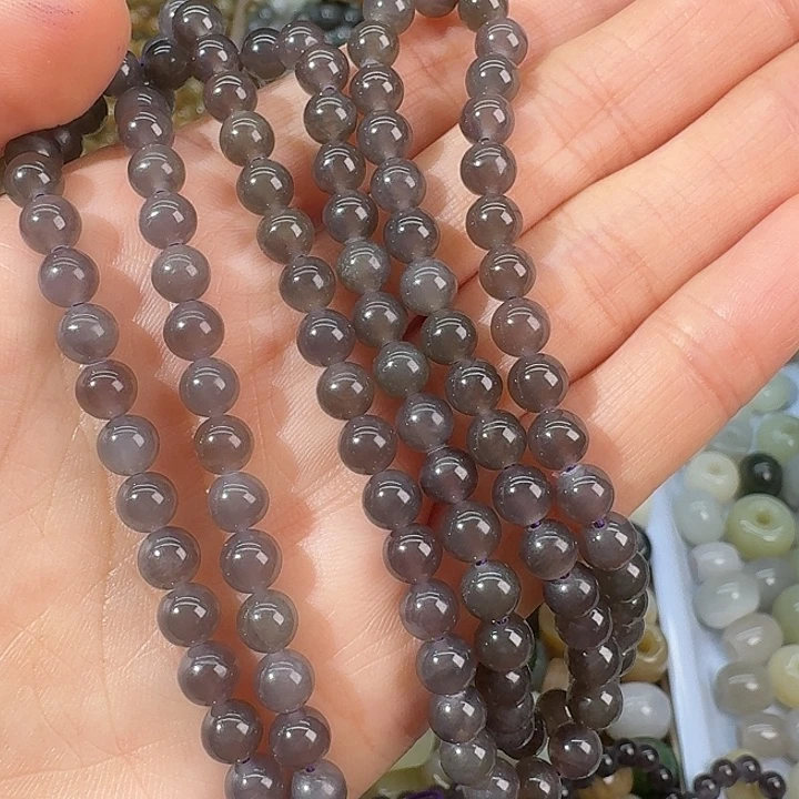 和田玉未镶嵌颈饰6mm