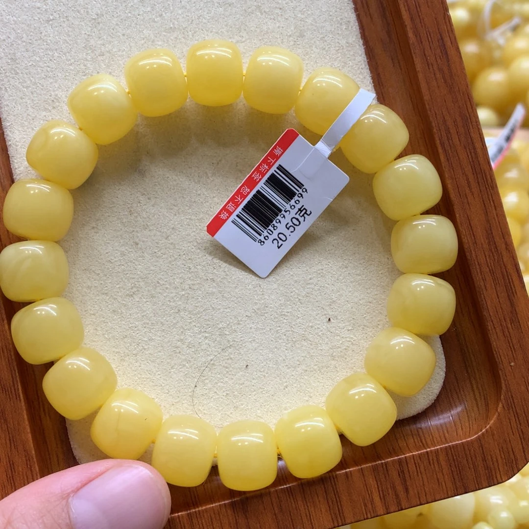 未镶嵌蜜蜡手链年**鱼蜜蜡