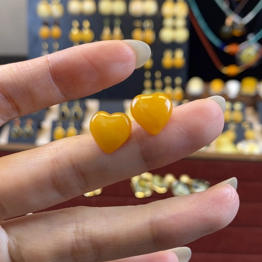 银S925镶嵌琥珀裸石用****6