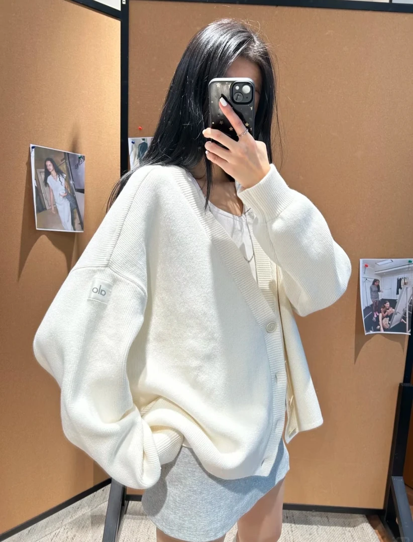 2025新款韩版宽松显瘦开衫女复古百搭针织衫学生春秋季毛衣外套