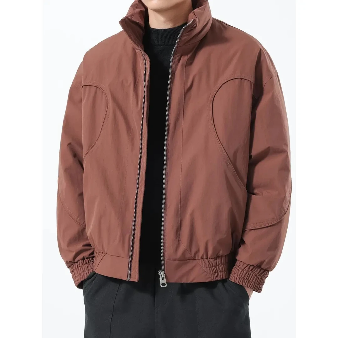 男士立领羽绒服冬季2025新款高端男装潮流轻薄白鸭绒保暖外套男士