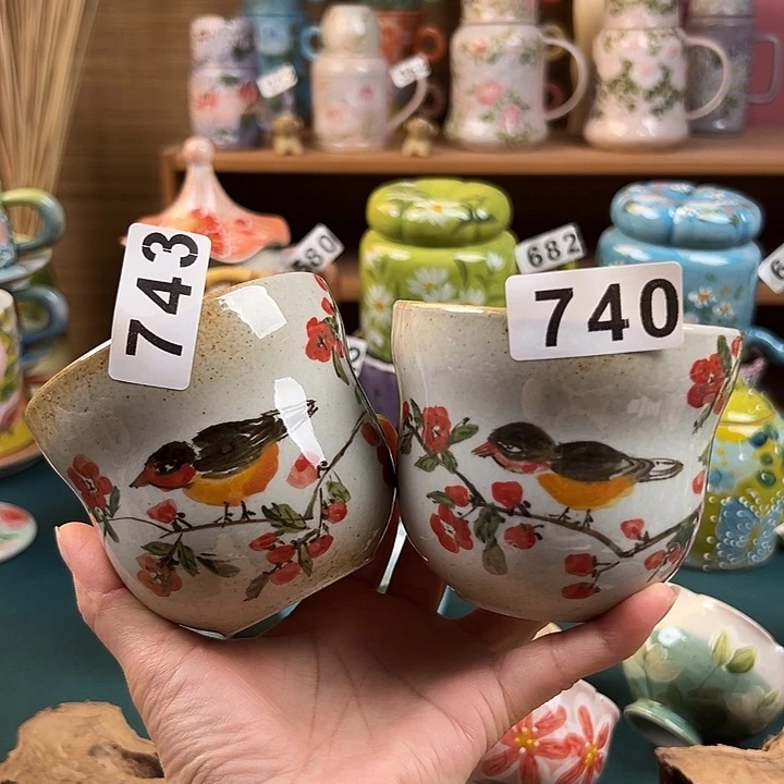 杯小*.景德镇陶瓷手绘作品743 740