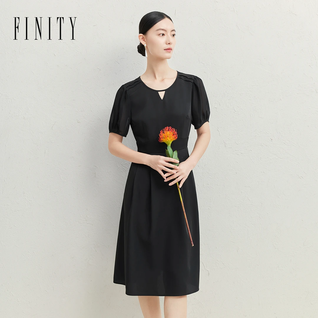 【粉丝专享】FINITY 连衣裙气质时尚复古修身显瘦气质 F21Y4A53L3
