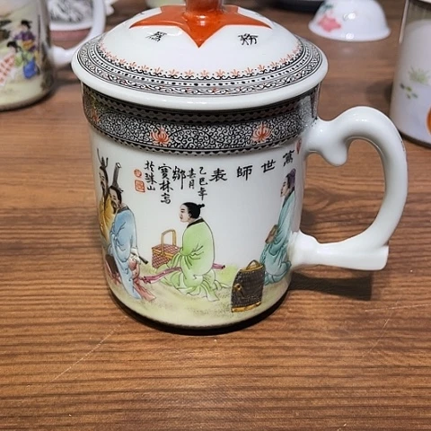 摆件我*翁景德镇陶瓷茶杯茶杯茶杯杯碗杯
