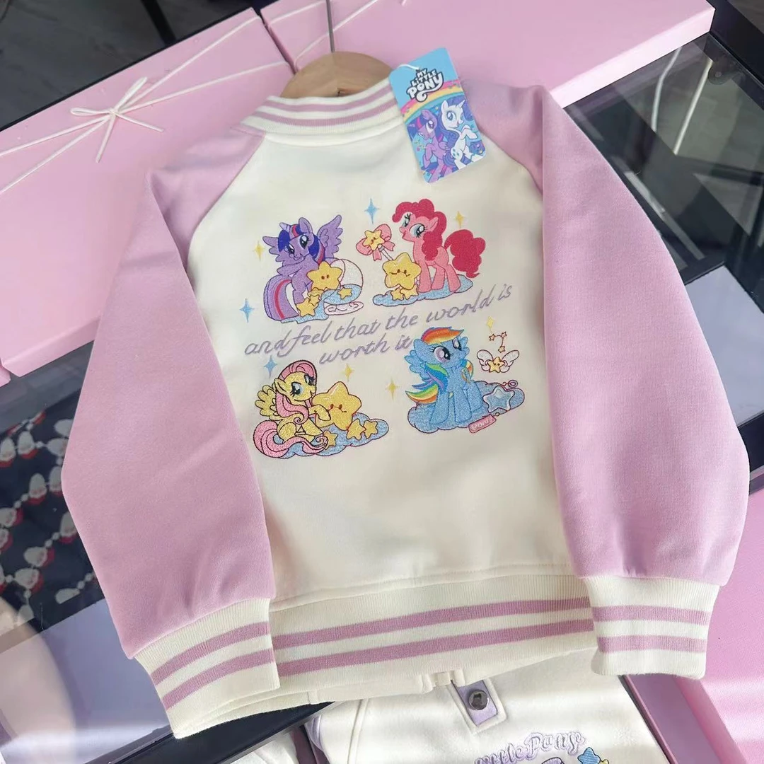 【小马棒球服】儿童女童时尚休闲韩版宽松卡通刺绣春秋