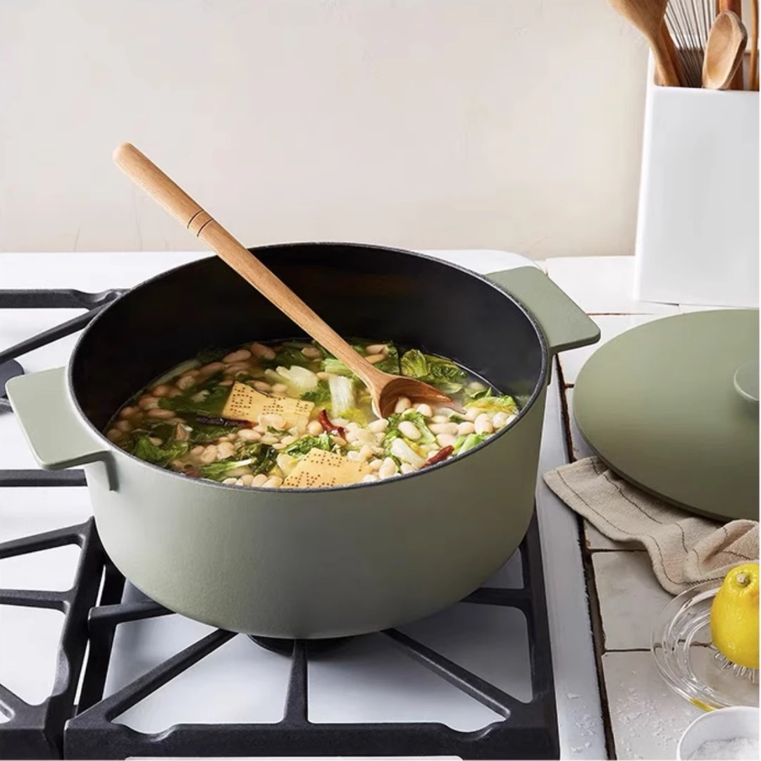 比利时S家深绿色铸铁珐琅炖锅-3L