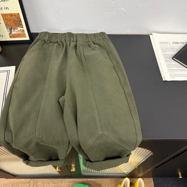 3819休闲时尚潮流百搭棉布春季男女童休闲裤