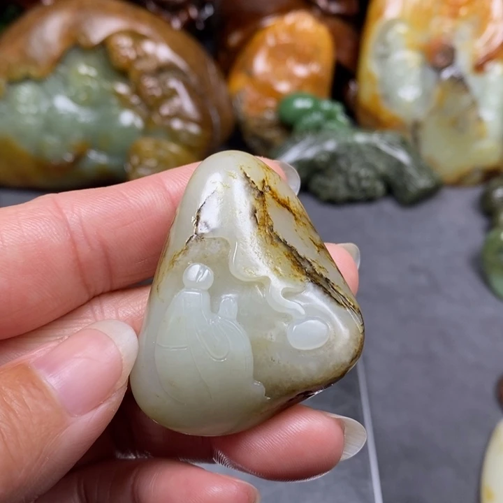 和田玉未镶嵌挂件