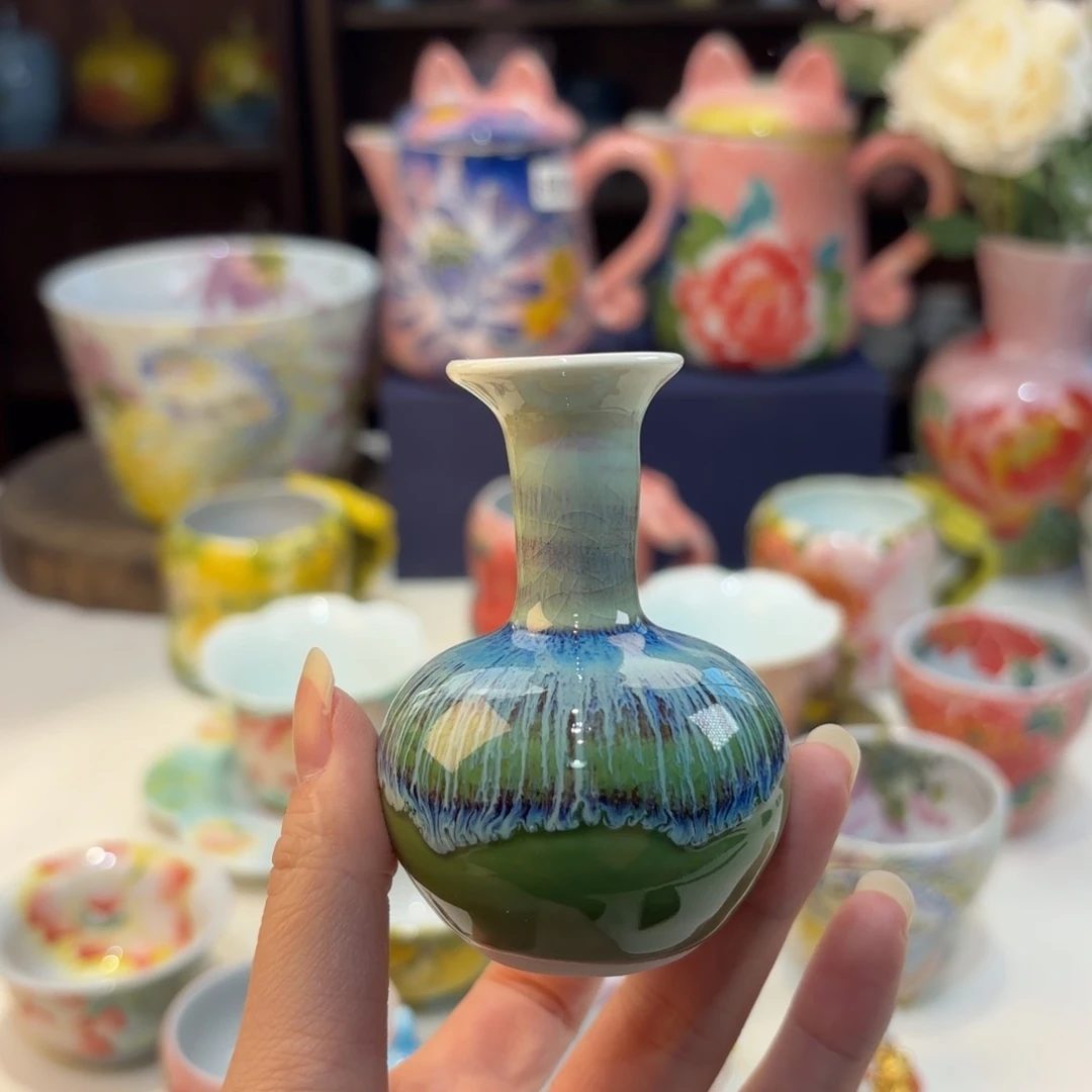 景德镇手绘高温釉下彩陶瓷茶具