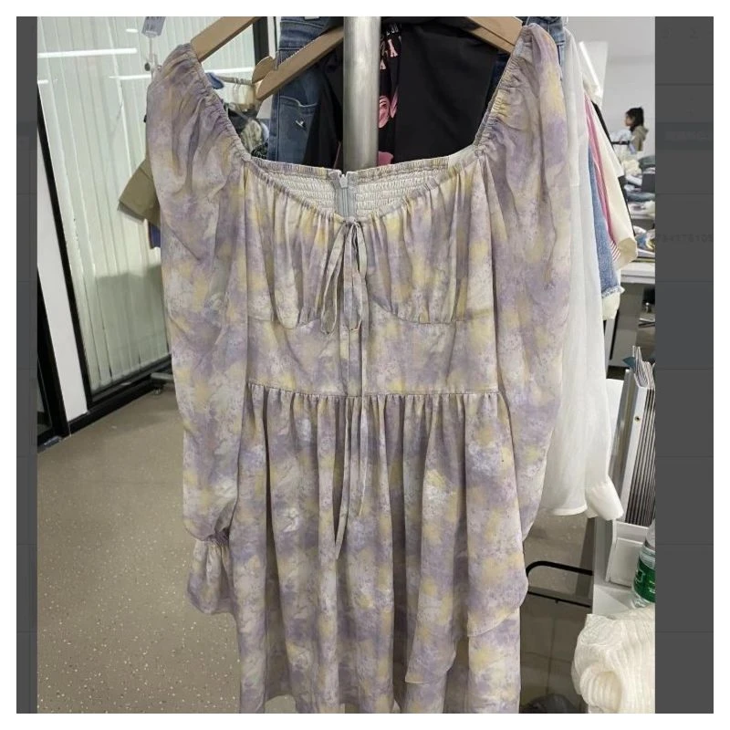 【清仓特惠】FOIN x 有风 法式浪漫春夏设计碎花温柔风抽绳连衣裙