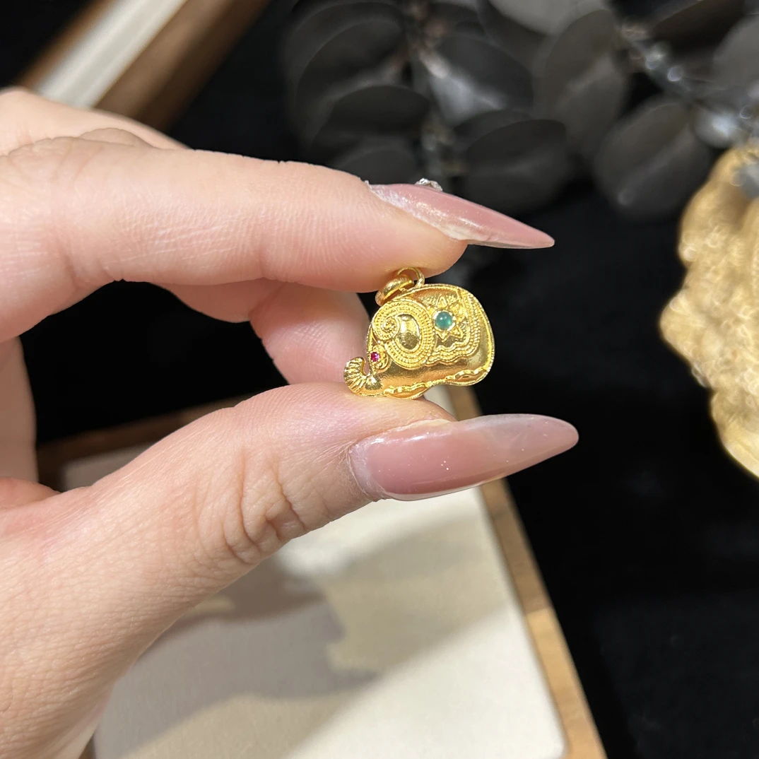 足金精品工艺吊坠