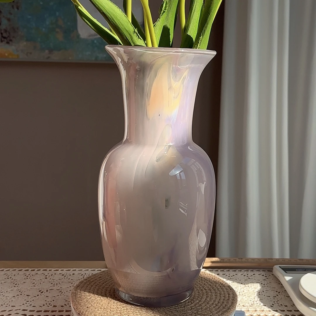 琉璃紫色系手工琉璃花瓶