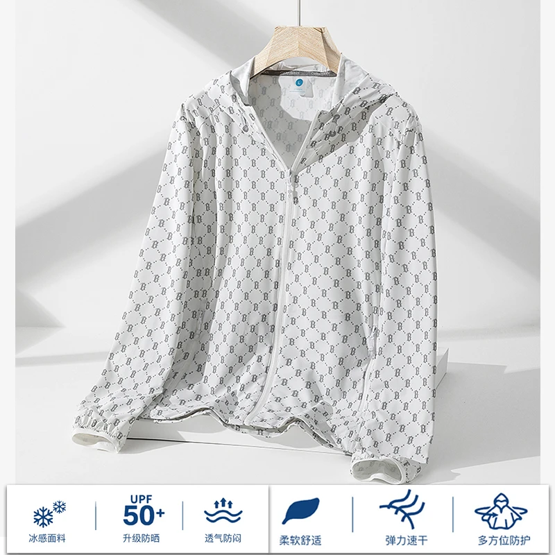 夏季冰感防晒服满印花轻薄防晒外套皮肤衣50+情侣薄款皮肤衣