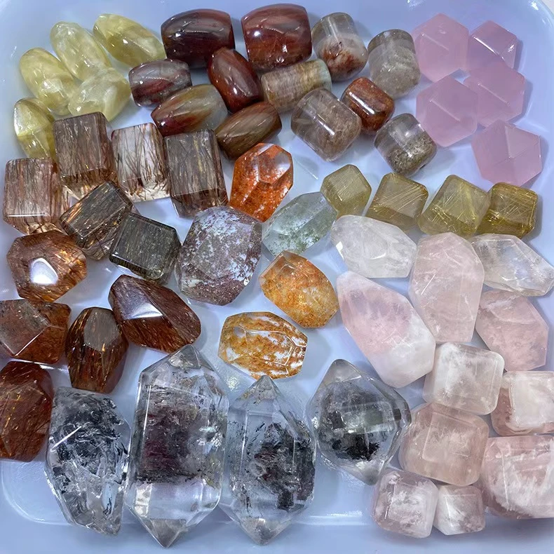 天然高品质水晶黑金超七随型单珠多样设计