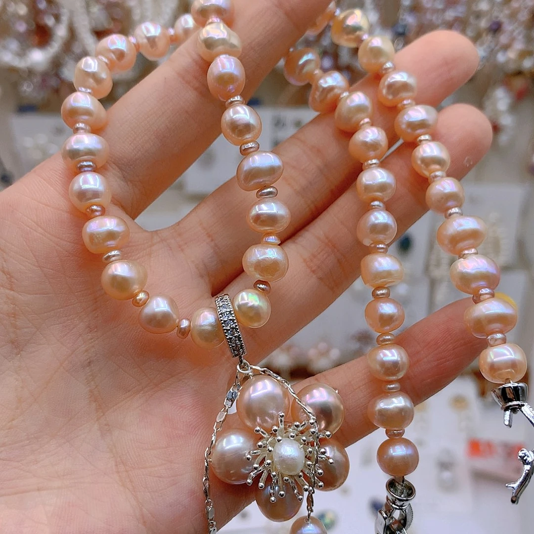 银S925镶嵌淡水珍珠发饰㕻**⺗