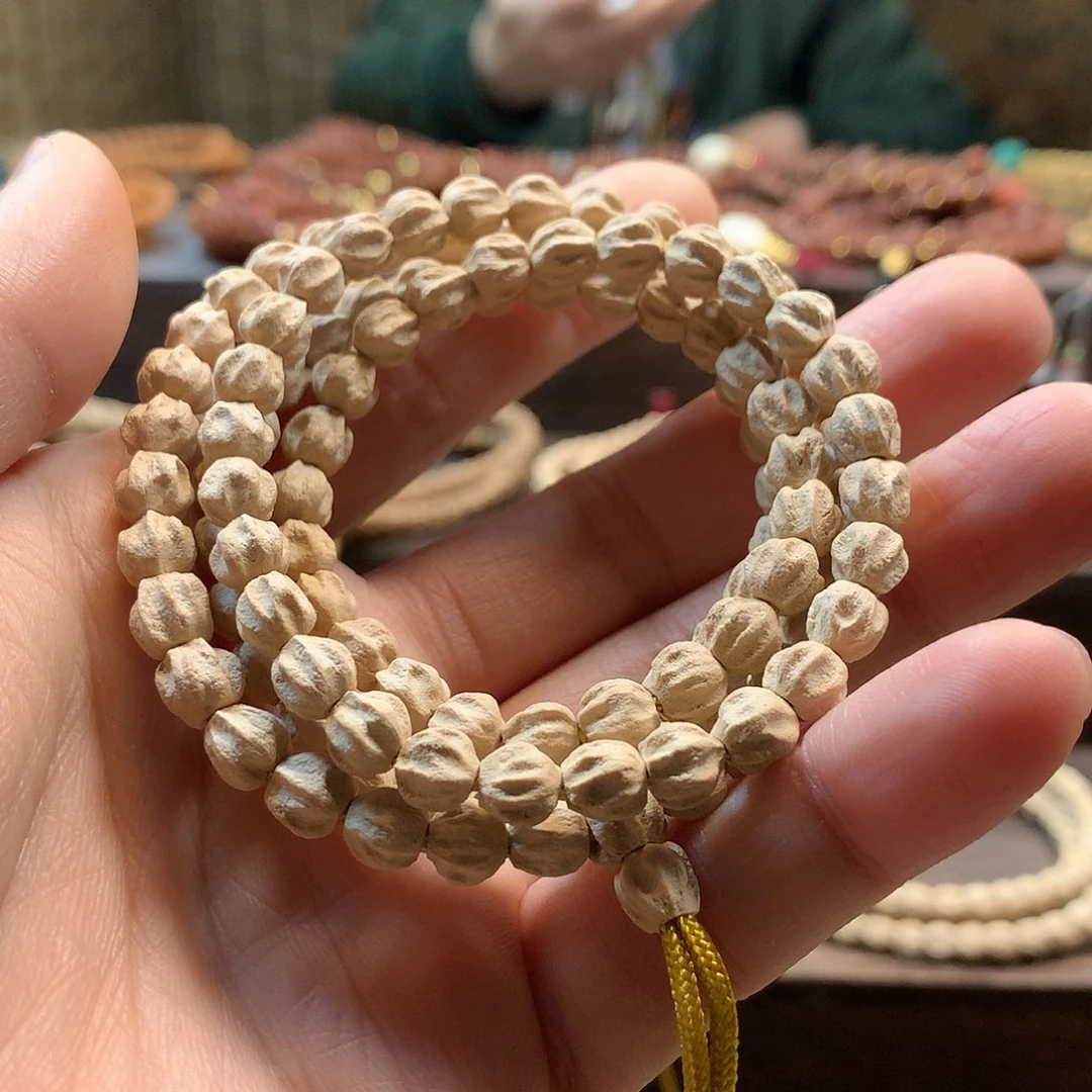 柏香籽/百香籽吊坠粉皮原桩莲花龙脊多棱顺