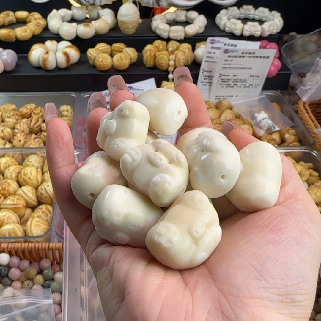 手串菩提根/象牙果微瑕牙果猪猪游戏机15颗