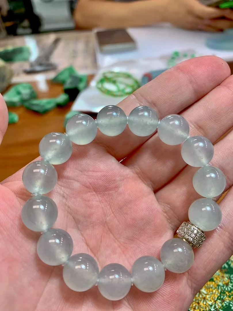 高冰翡翠大尺寸手串