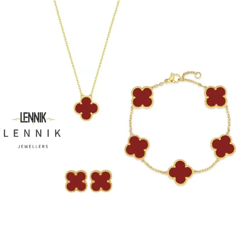 项链+手链+耳钉三件套经典百搭时尚气质三件套组合