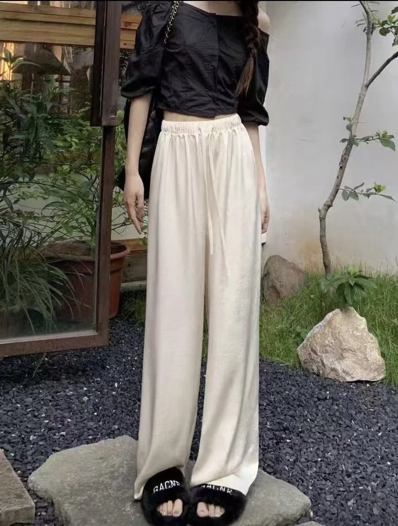 休闲女装醋酸阔腿裤