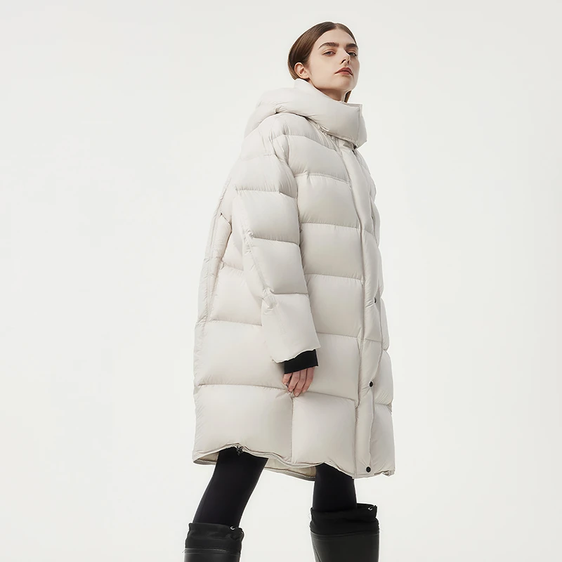 【达人专享】坦博尔女时尚百搭简约休闲保暖大衣羽绒服TBF530852Z