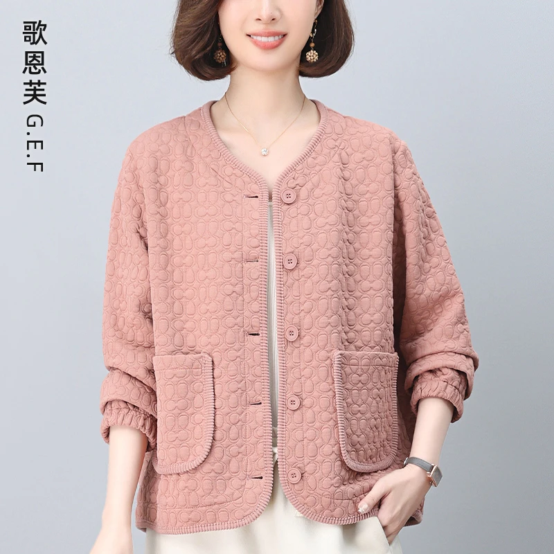 休闲外套女春秋2025早秋新款小个子短款洋气减龄中年妈妈夹克开衫