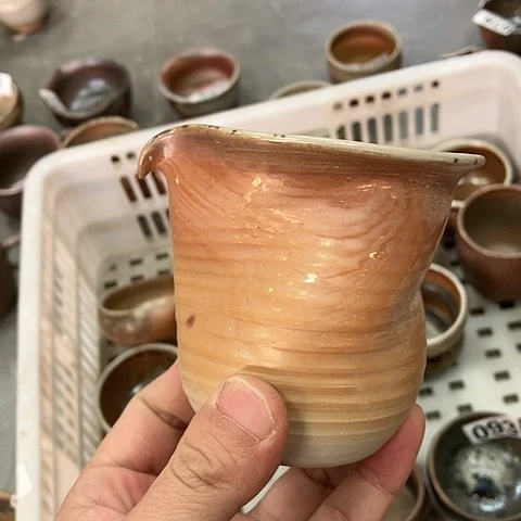 柴烧宝瓶杯子大放漏