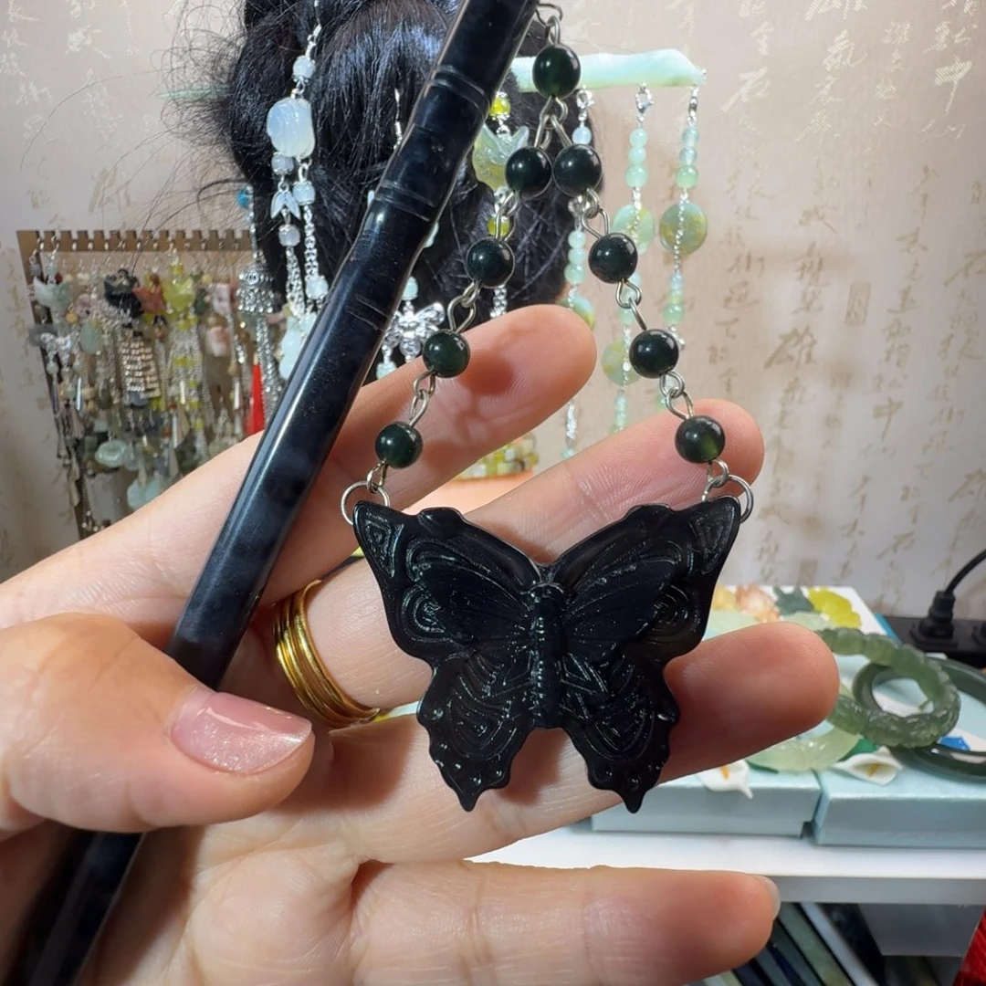 未镶嵌岫玉发簪福利款两个包邮