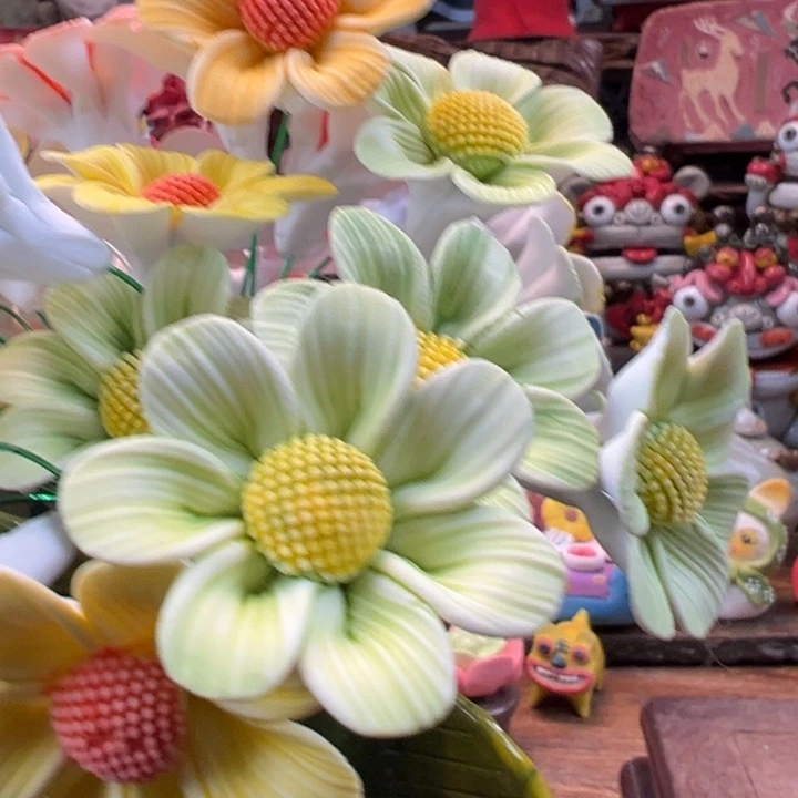 陶摆件小镇青花每日有新品5支