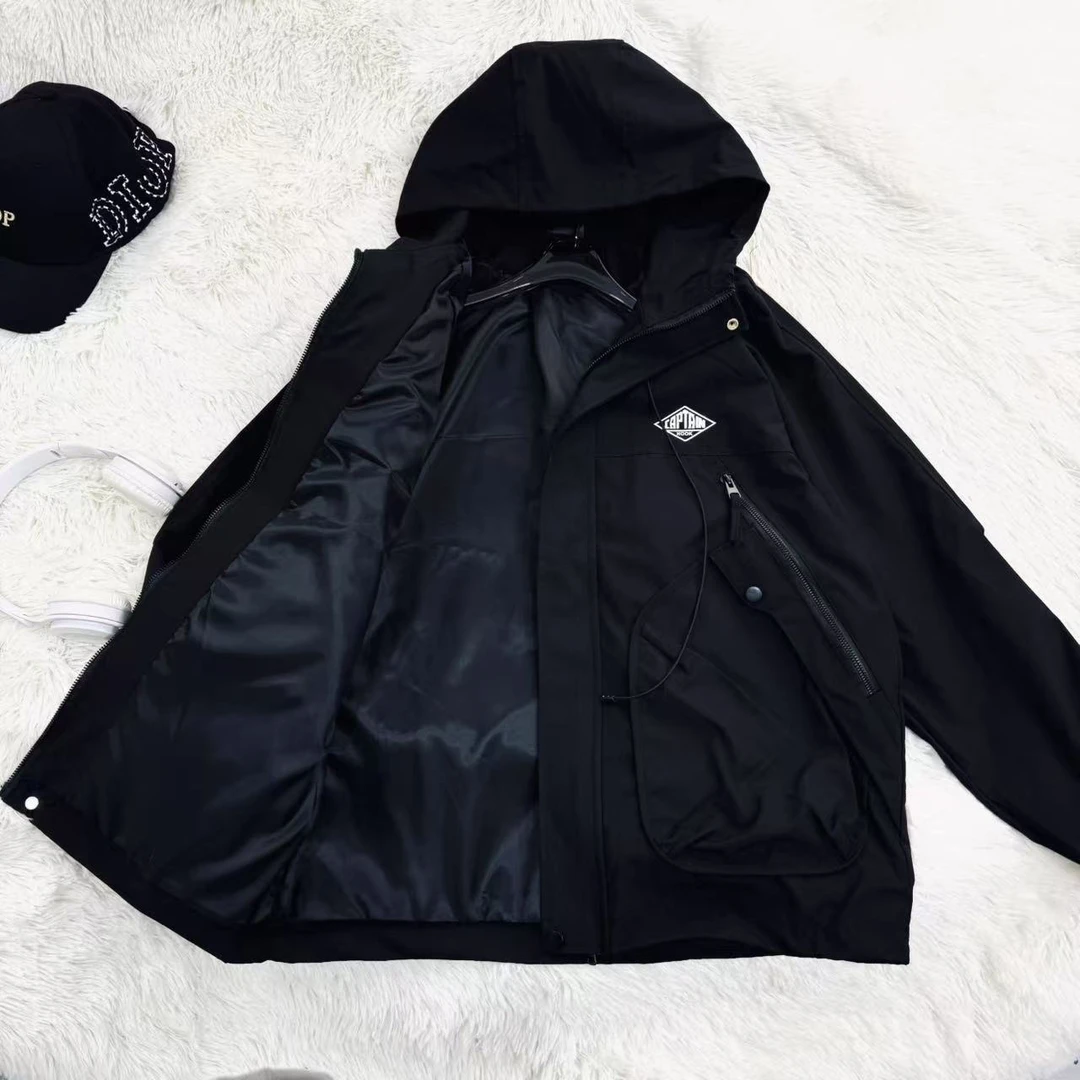 中大童秋季1294新款纯色菱形字母派克外套