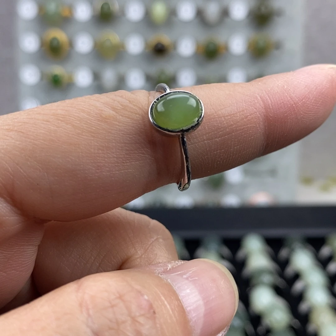 和田玉（碧玉）合金戒指
