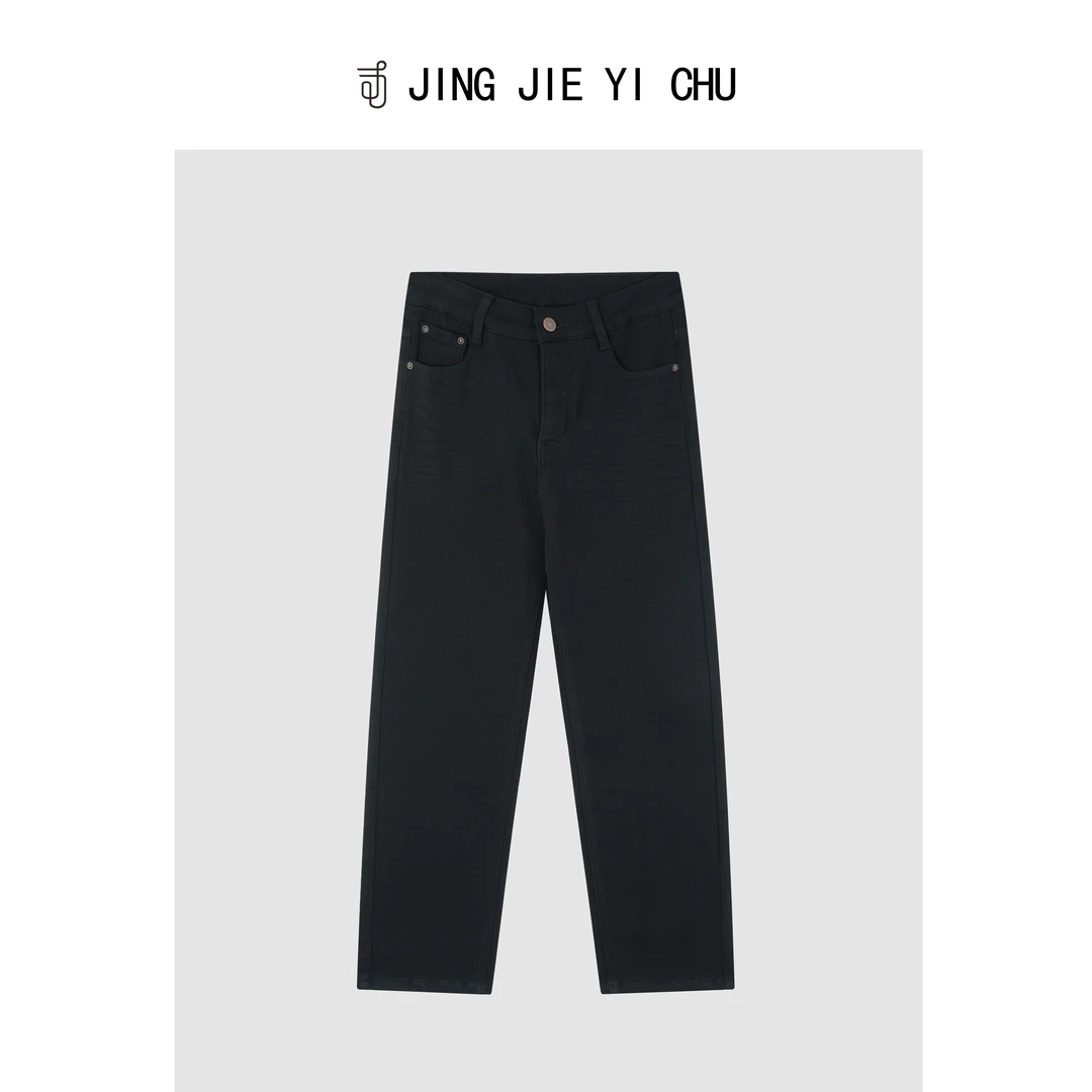 静姐【顺直法棍裤】~新款植绒四面弹高腰显瘦九分法棍裤202530